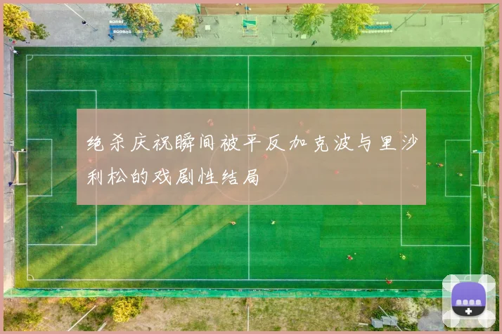 绝杀庆祝瞬间被平反加克波与里沙利松的戏剧性结局